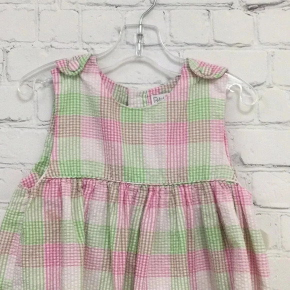 Petit Ami pink green Gingham Dress 2T - Picture 3 of 6